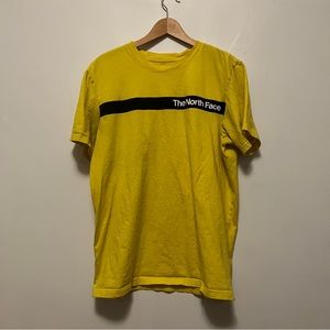 The North Face Mens Wordmark‎ T-shirt Size Large Yellow
